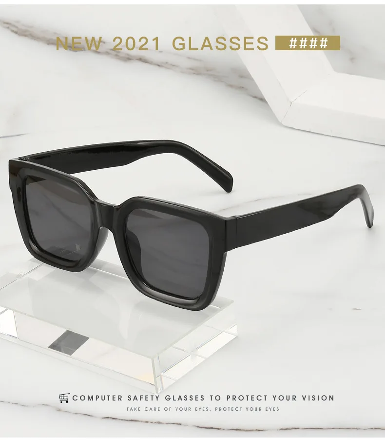 

Luxury Sunglasses Women Men Vintage Square Frame Designer Glasses Brand 2021 Shades Retro Eyeglasses UV400 Fashion Ins