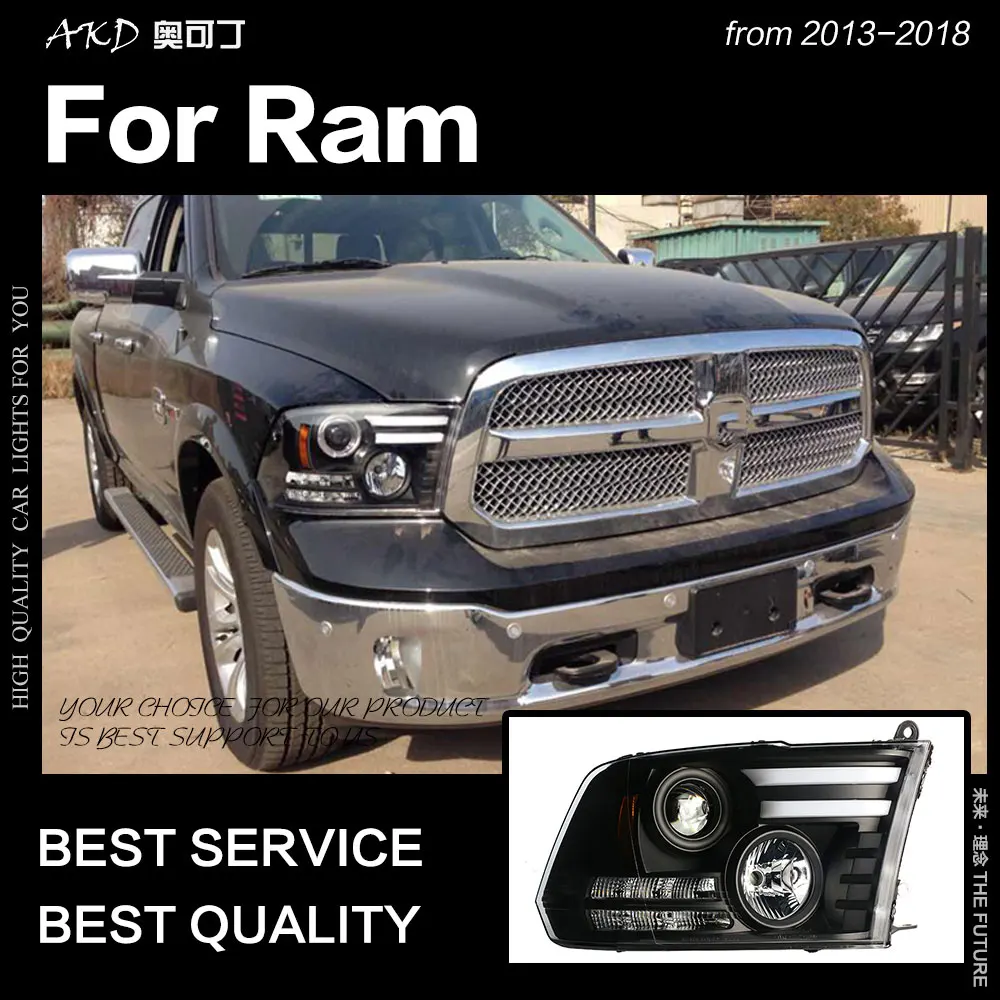 

AKD автостайлинг фара для Dodge Ram передняя фара 2013-2018 Ram1500 Ram2500 светодиодный ная фара DRL Hid Биксеноновые линзы автомобильные аксессуары