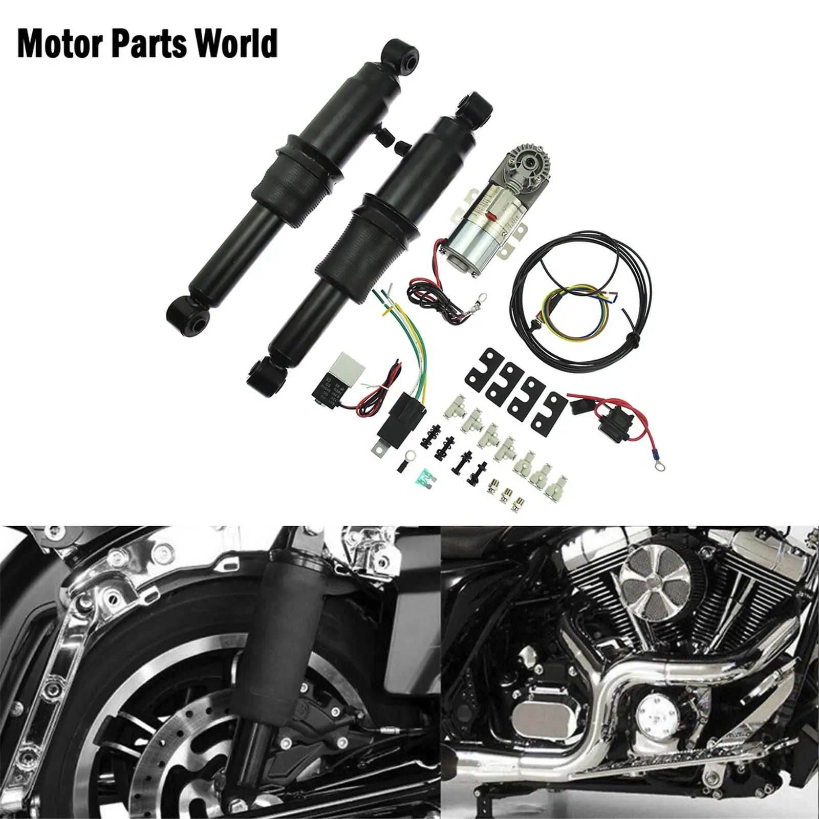 

Motorcycle Rear Air Ride Suspension For Harley Touring Electra Street Tour Glide Road King Bagger CVO Limited FLHTKSE 1994-2022