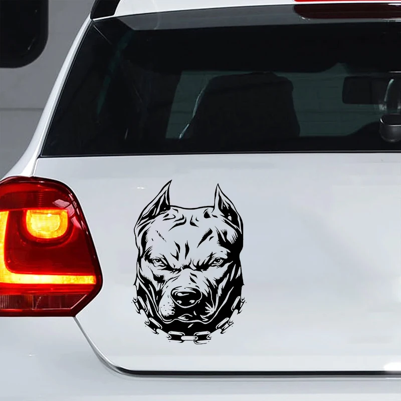 S61349# Pitbull Black Transparent Car Sticker Vinyl Decal Waterproof Decors for Motorcycle Bumper Laptop