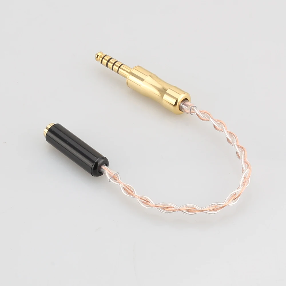4N OCC Balanced Audio Cable 4.4MM Male to 3.5MM / 4.4MM Female Adapter High-End Audio Converter for Sound Equipment