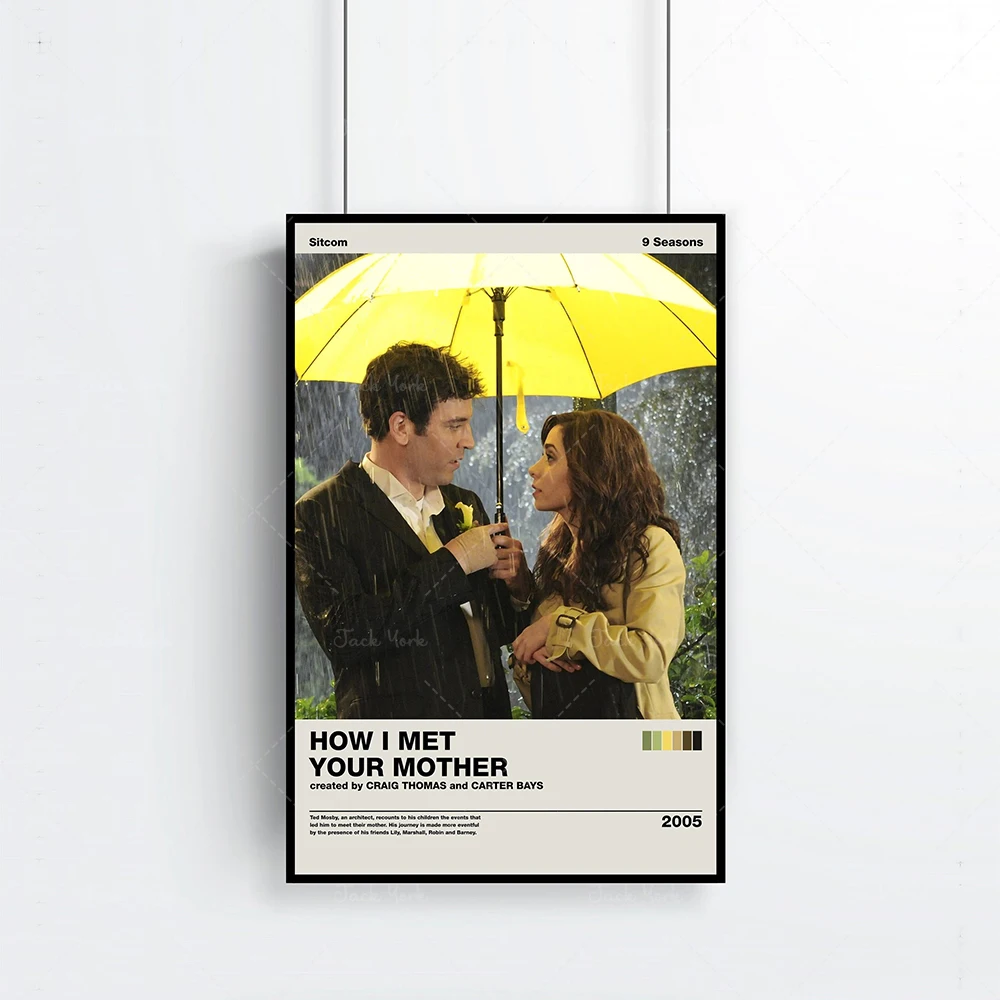 How I Met Your Mother Poster / Vintage Retro Art Print / Minimalist Poster / Wall Art / Gift Idea / Holiday Gift / Ted Mosby