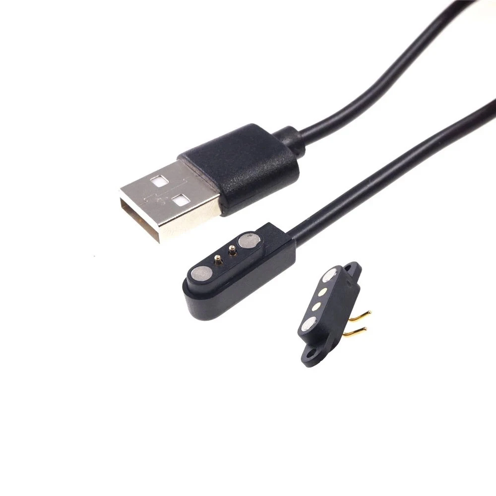 1Sets Magnetic Usb Charging Cable Male Female PogoPin Connector Power Solution 2 Pin Magnets Contact Pad PCB Solder2.8MM Pitch