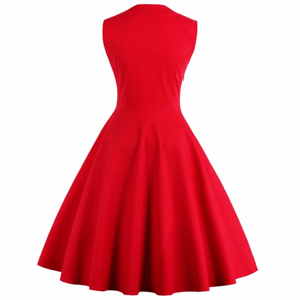 Red Black Plaid Print 50s Vintage Dress Plus Size 5XL Audrey Hepburn Womens Clothing Sleeveless Summer Rockabilly Swing Dresses
