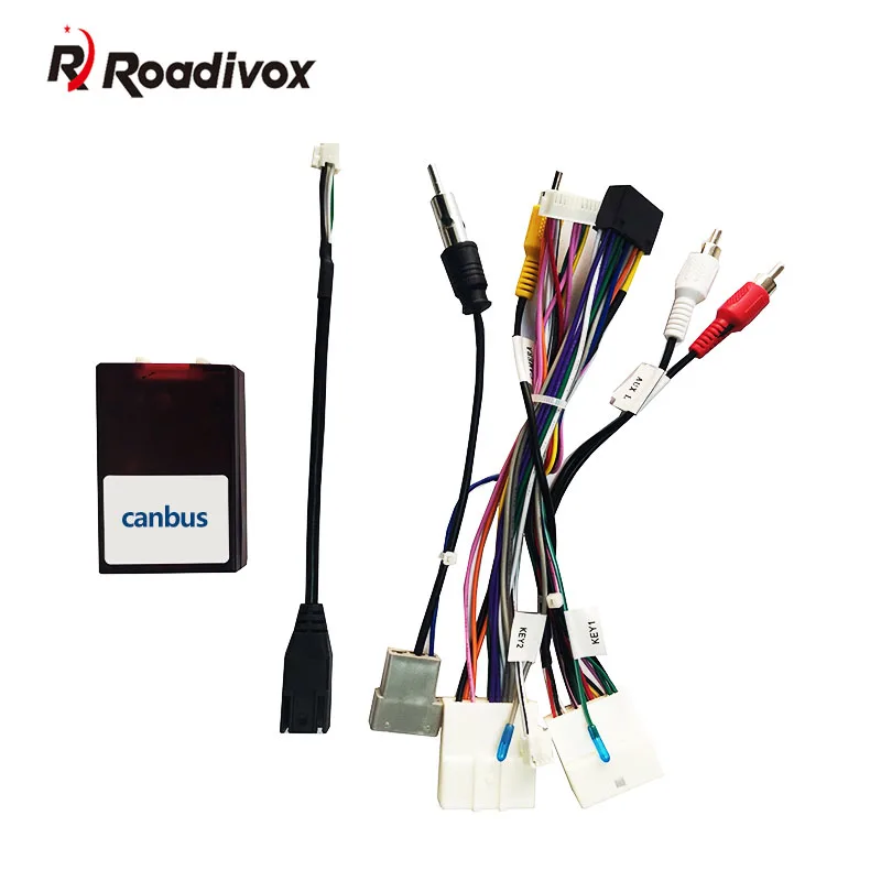 

Car Audio 16PIN Android Power Cable Adapter With Canbus Box For Nissan Sylphy Tiida CD/DVD Player Wiring Harness