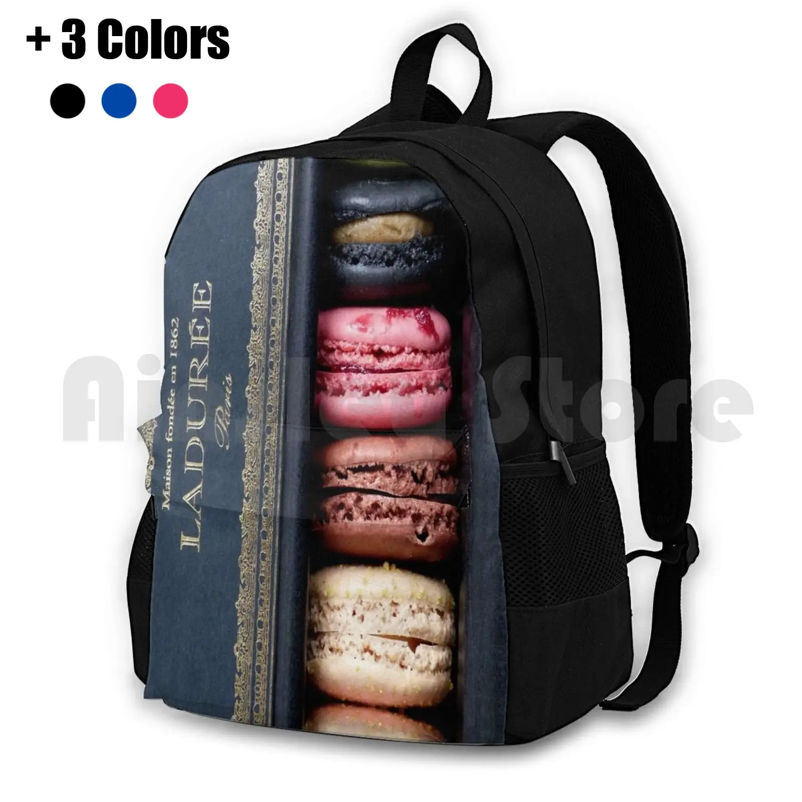 Macaron Laduree Outdoor Hiking Backpack Waterproof Camping Travel Christmas Funny Hot New Case Coffe Original Fall Cartoon