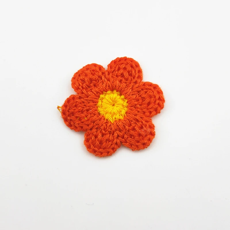 30 Stück 3,5 cm Wollblumen-Applikationen für DIY-Kleidung, Hüte, Schuhe, Handarbeiten, Nähzubehör, Patches, Kopfbedeckungen, Haarspangen, Dekorationszubehör – Detail 1