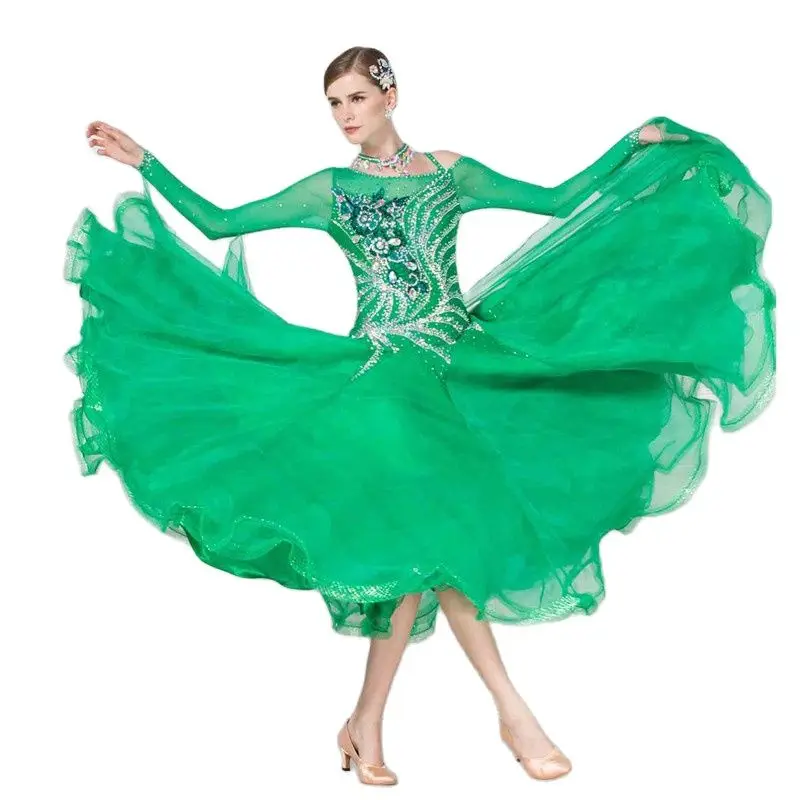 

B-17257 Adult women's new ballroom dance dress waltz tango dance costumes for competition