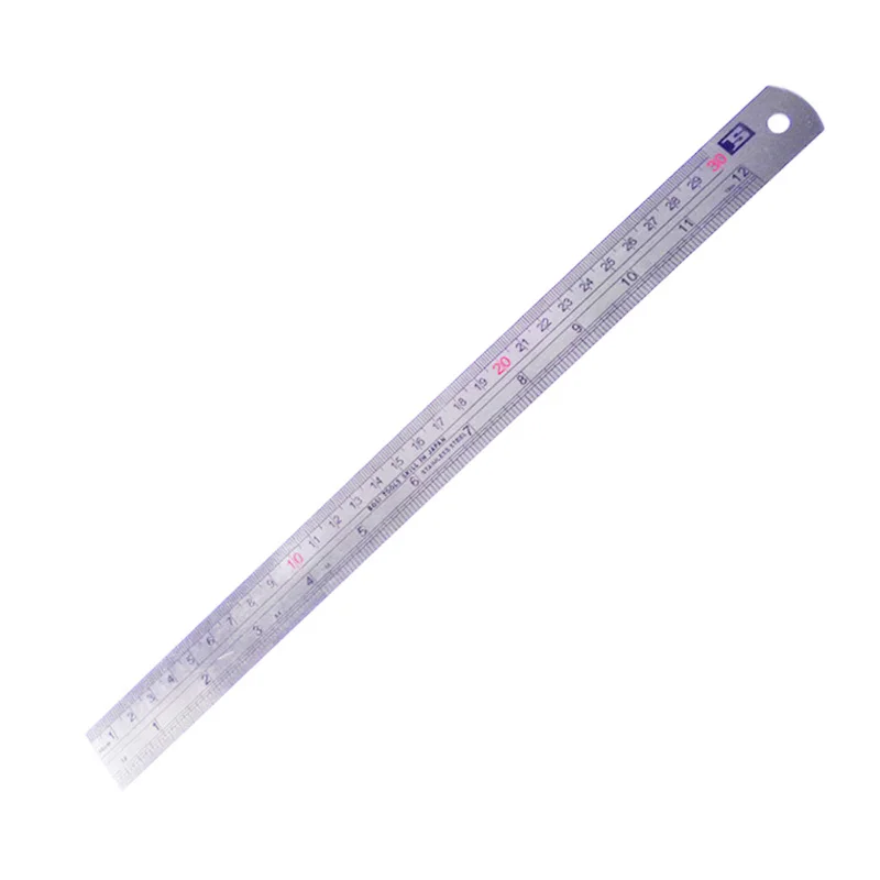 BOSI 30cm/12 Inch Combinated Stainless Scale Steel Ruler Measuring Tool