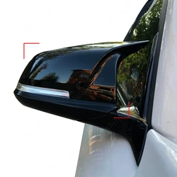 Coque de Rétroviseur pour Voiture BMW, Protection pour Miroir Latéral, Noire et Brillante pour Modèles Série 1, 2, 3, 4, F20, F21, F22, F30, F32, F36, X1, F87, M3