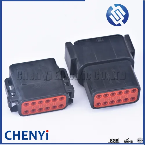 Imagen 2 del producto Conector impermeable sellado de 12 pines negro DTM06-12SB DTM04-12PB conector automotriz enchufe de arnés de cableado de camión pesado para Deutsch