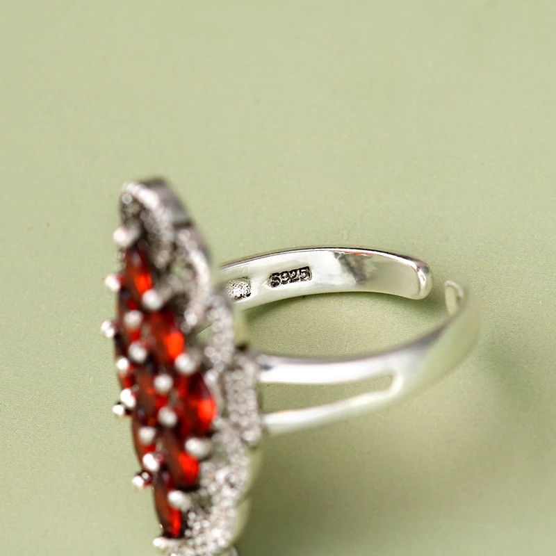 925 Sterling Silver Open Rings For Women Personality Simple Style Lady Prevent Allergy Sterling-silver-jewelry