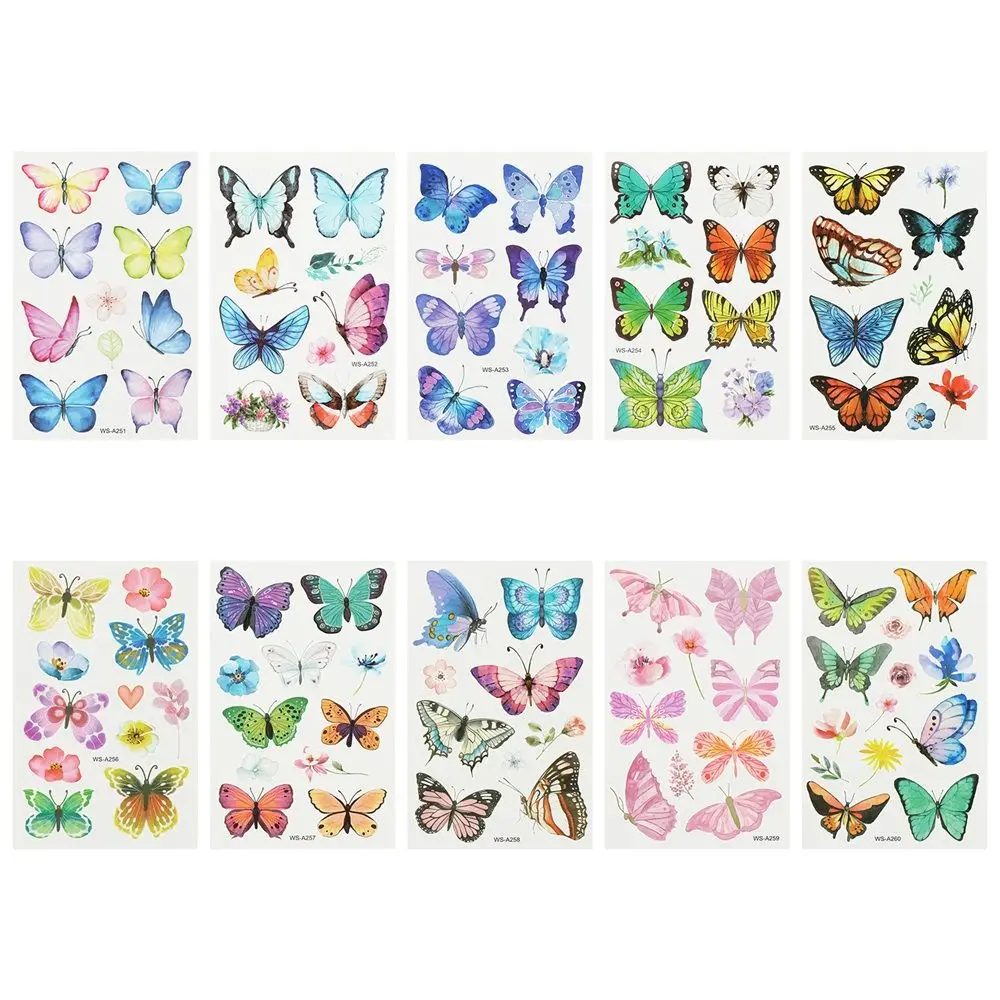 Birthday Waterproof Cute Pattern Fake Tattoo Butterfly Temporary Tatoos For Kids|Boys Girls|Children Toddler Teens