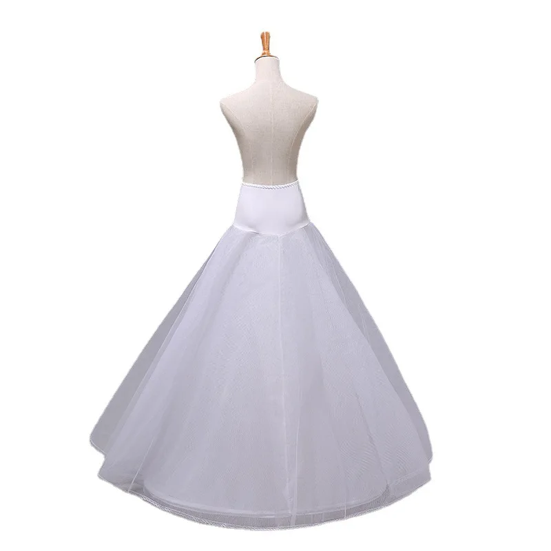 Único anel de aço de duas camadas de malha dura cintura um balanço cintura close-fitting bustle vestido de casamento forro para vestido de deslizamento