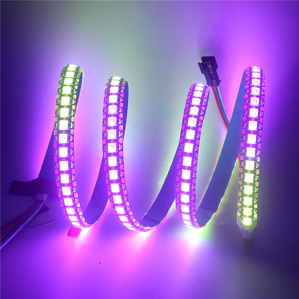 1 متر 2 متر 3 متر 4 متر 5 متر WS2812B WS2812 Led قطاع ، قابل للعنونة بشكل فردي الذكية RGB Led قطاع ، أسود/أبيض PCB مقاوم للماء IP30/65/67 تيار مستمر 5 فولت #6