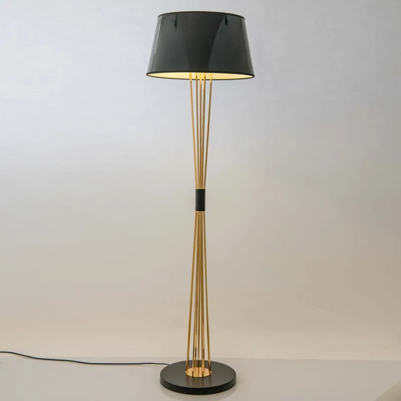 Metal LED Black  Floor Lamp Gold White  Standing Lighting Bedside Night Soft Light for Bedroom Living Study Reading Room Home