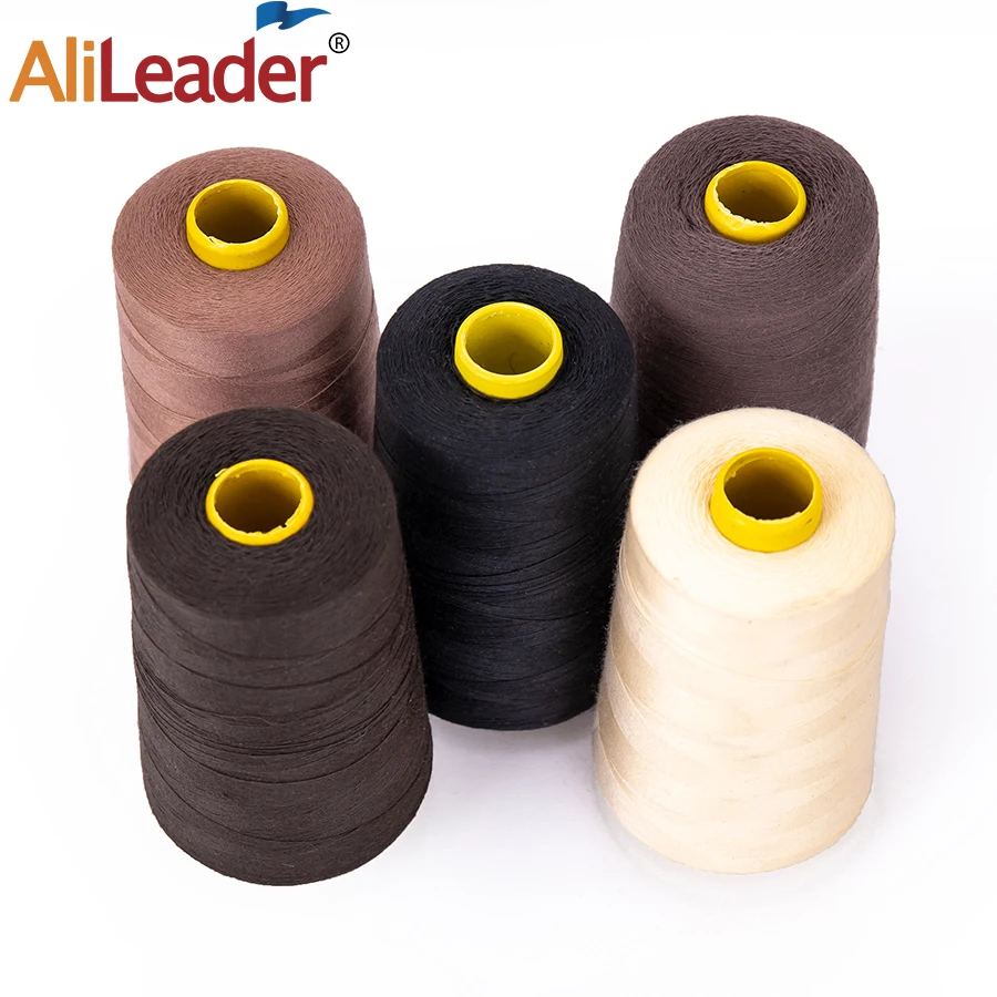 Alileader New Black Nylon Hair Weaving Thread For Hair Extensions 1500M Wig Thread For Sewing Threads For Sewing Machine Cotton