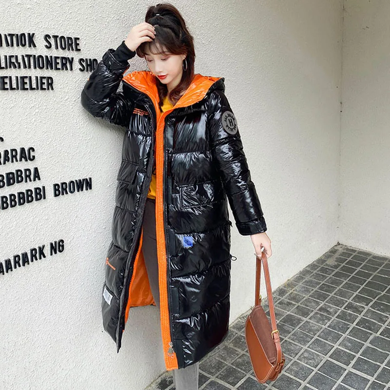 New Winter Jacket Coat Women Hooded Long Down Parka Mujer Thick Warm Cotton Padded Parkas Woman Plus Size Windbreak Coat