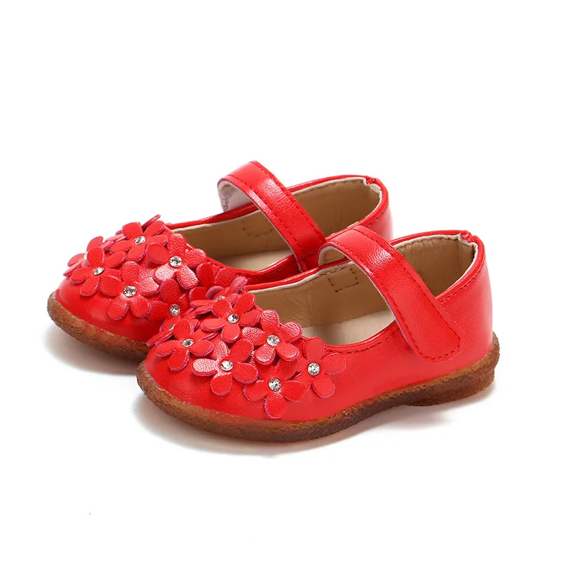 Zapatos de princesa para niñas pequeñas, zapatillas de suela suave, individuales, rojo y rosa, 8M, 10M, 12M, 15M, 2, 3, 4T, novedad