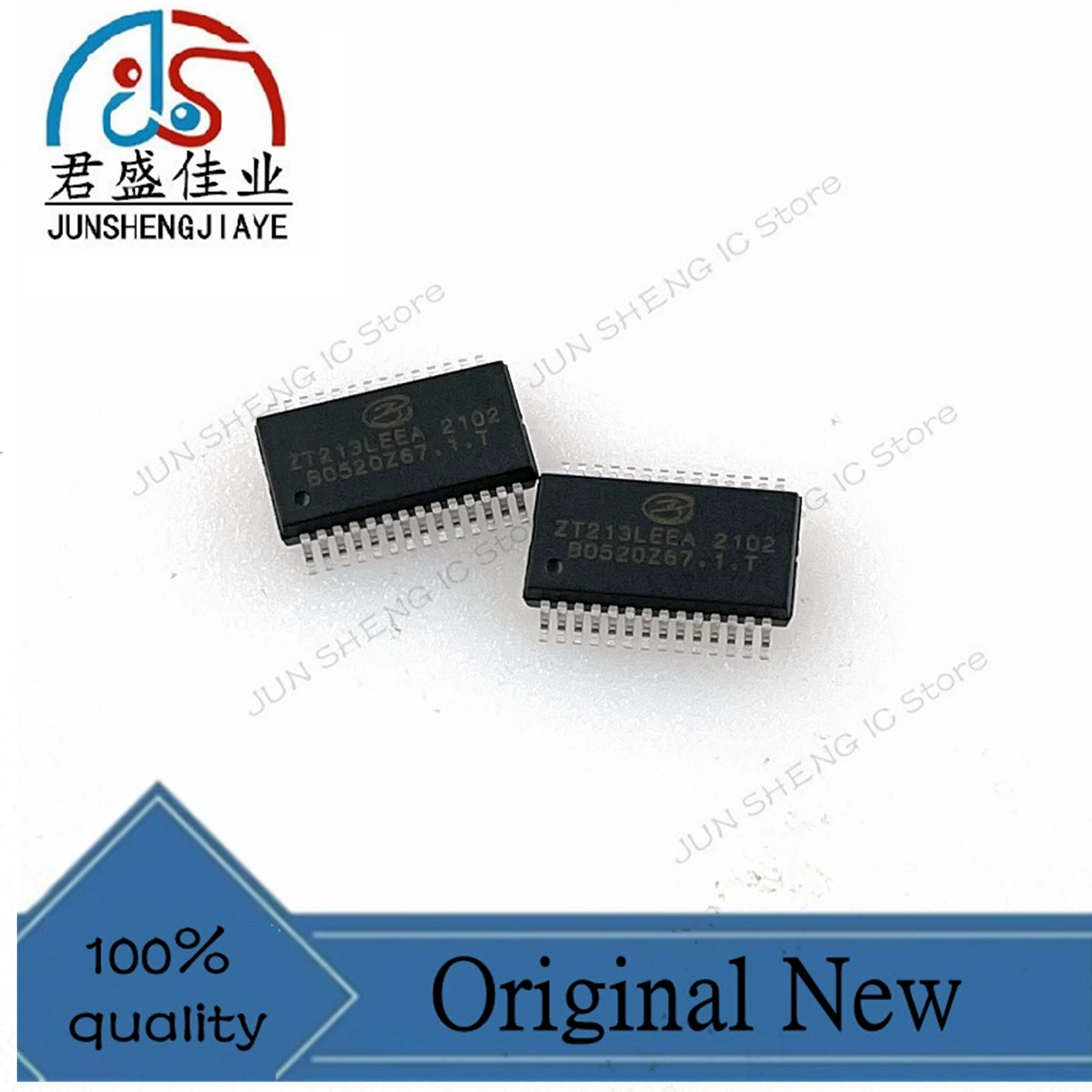 JUN SHENG IC Store/5 pcs/lot 100% new original Reservoir IC ZT213LEEA SSOP-28 patch serial chip brand RS-232 transceiver