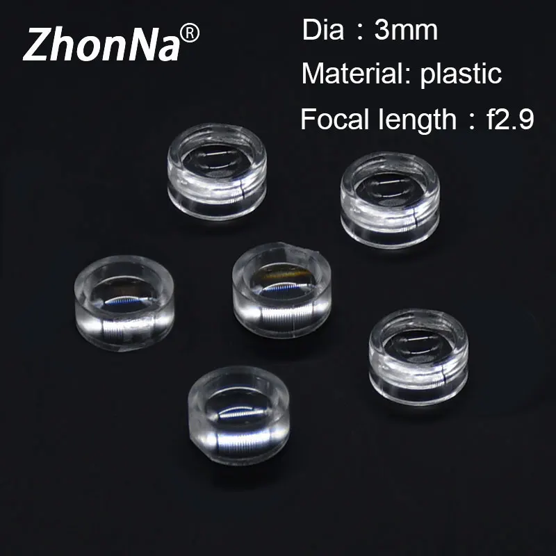 

3mm Diameter Optical Focusing Lens F2.9 Focus Dot Laser Module Biconcave Lens Plastic Material Laser Accessories 1.5mm Thickness