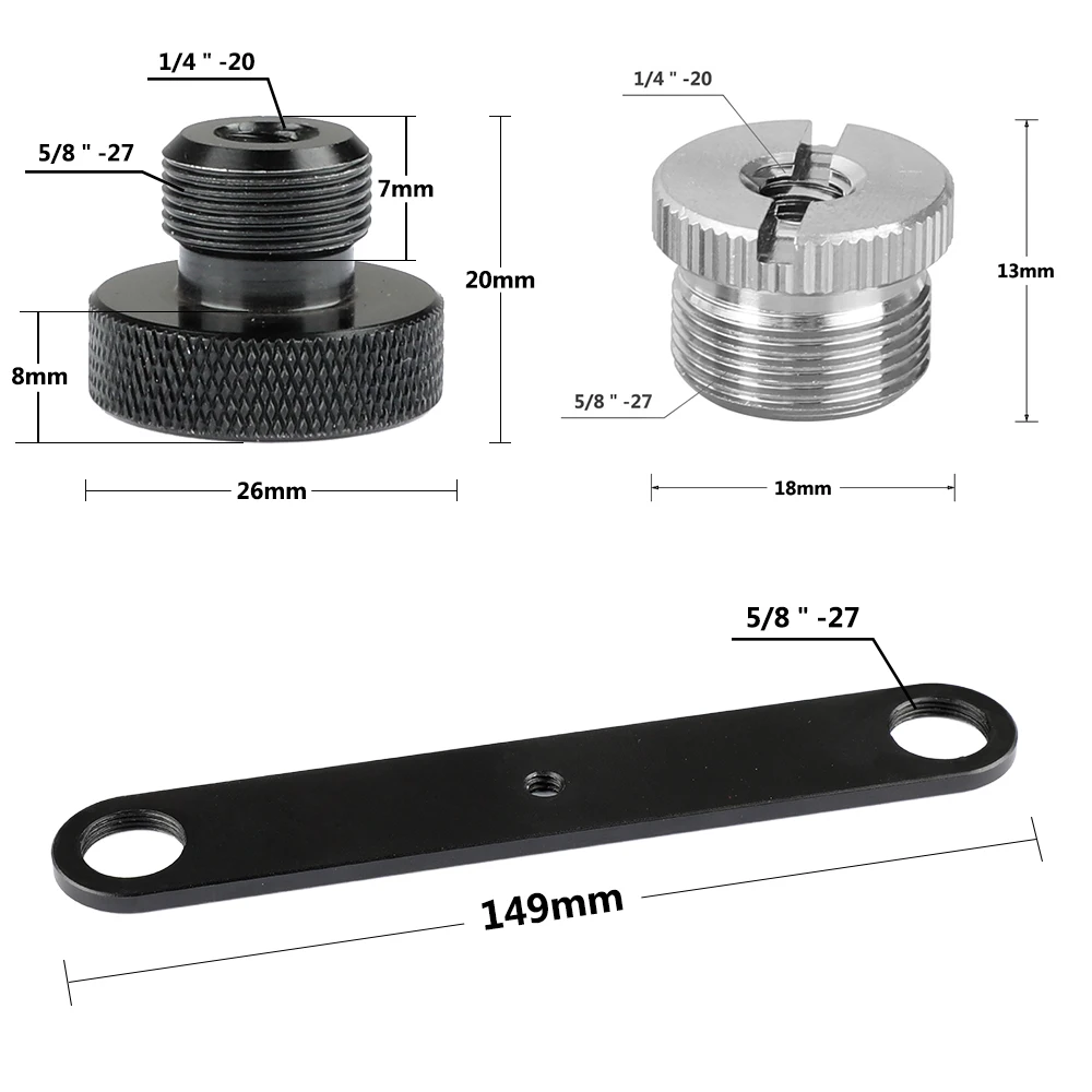 Kayulin Microfono Bar Dual Mic Supporto Doppio Microfono Staffa di T-bar