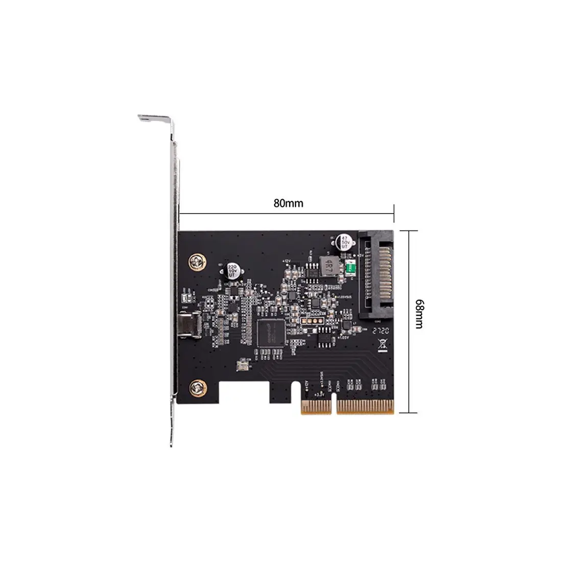 New USB 3.2 PCIE PCI Express Expansion Card  PCI-E 4X to USB3.2 Gen2 x2 Type-c Host Controller Card 20Gbps for Desktop