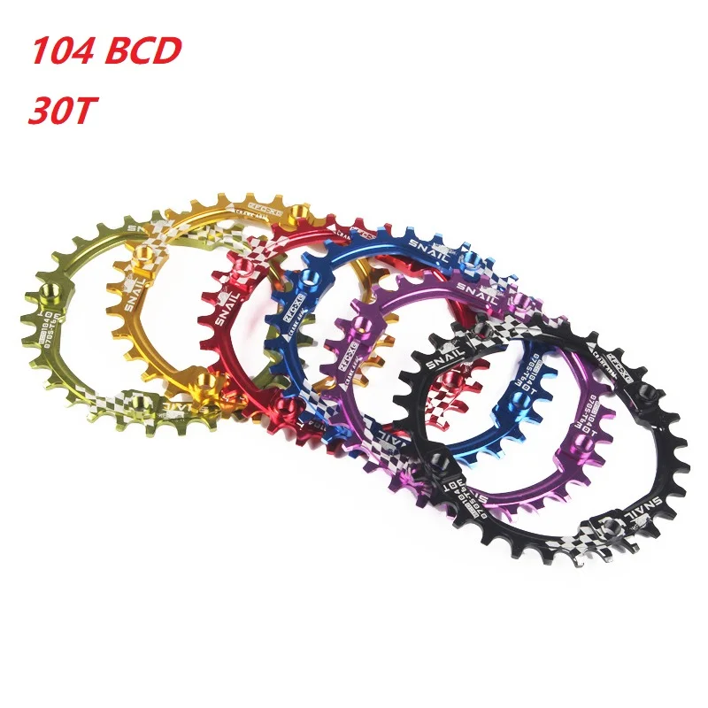 

104 BCD Bicycle Chainring Round Shape Narrow Wide 30T MTB Chainring Bicycle Chainwheel Circle Crankset Single Plate Bike Parts