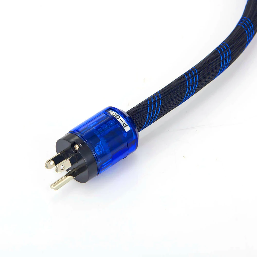 D5035 High Quality Pure Copper US Power Cable with P-037+C-037power plug connector jack, HIFI US Plug Extension power cable,