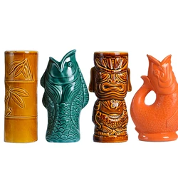 Hawaje kubek Tiki s koktajl ryba kubek piwo napój kubek kubek do wina ceramiczny wielkanoc Islander kubek Tiki narzędzie barowe