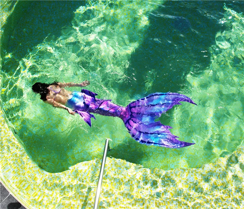 Customized professional Mermaid tail aquarium underwater performance clothing boys and girls with thick elastic fabric large siz