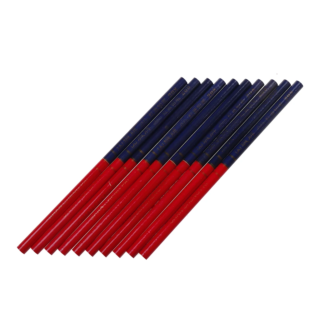 10Pcs matite colorate doppie matite blu e rosse per carpentiere matite per usi speciali disegno Set di matite cancelleria per ufficio