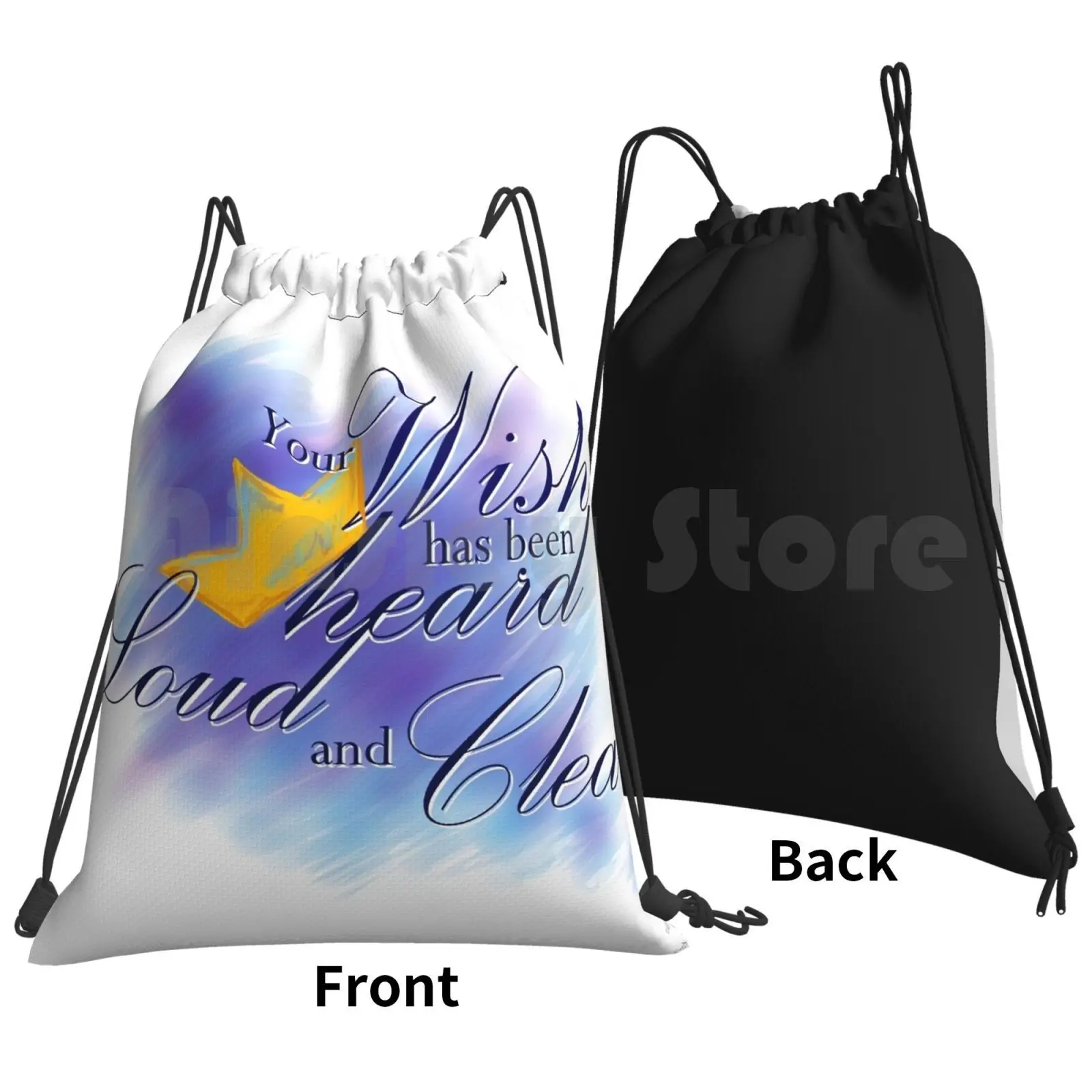 Yato Loud And Clear Backpack Drawstring Bag Riding Climbing Gym Bag Noragami Yato Hiyori Iki Hiyori Anime Yukine Wish Crown