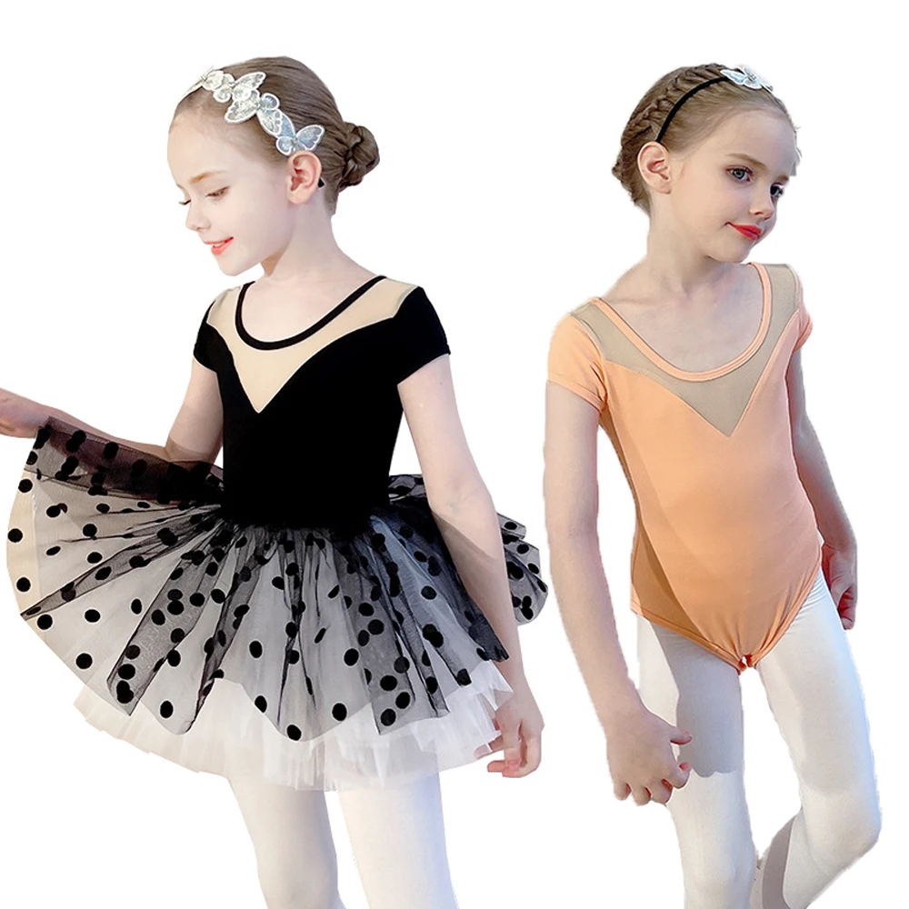 

Lolanta 4-12 Years Girls' Orange Black Leotard Or Black White Yarn Skirt Ballet Set Kids Basic Ballerina Dance Clothes