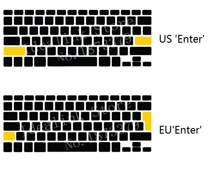 Peau de clavier anglais ue US pour Macbook Pro 13 15 2018 2019 couverture de clavier A1989 A1990 peau de Film de clavier étanche en silicone