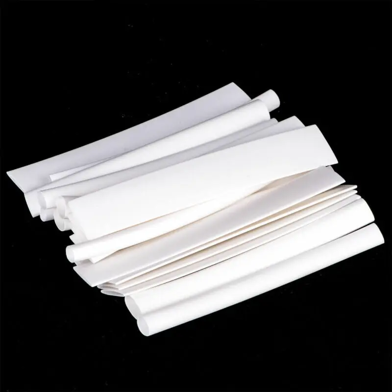 20 pz/set bianco 4 dimensioni assortite 3/4:1 Kit di tubi termorestringenti in scatola ritardanti di fiamma