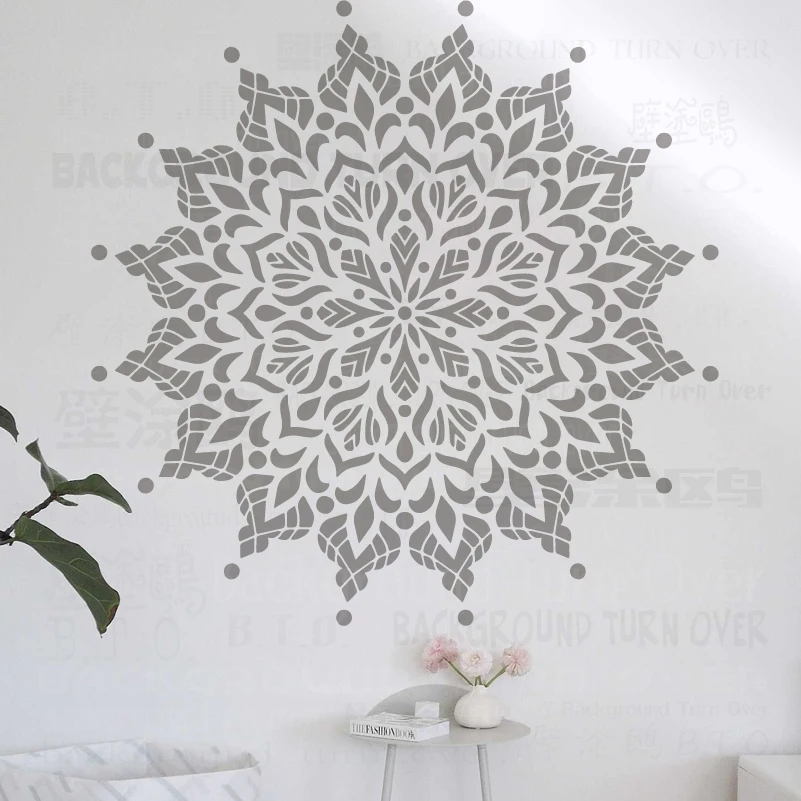 110cm - 150cm Stencil For Painting Wall Decor Template To Paint Putty Plaster Decorative Huge Giant Mandala Ceiling Round S204