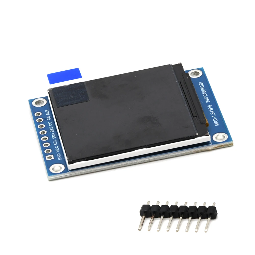 1.54 Inch LCD SPI Serial Port Module TFT Color Screen ST7789 Driving Resolution 240x240 LCD Liquid Crystal Display Module 3.3V