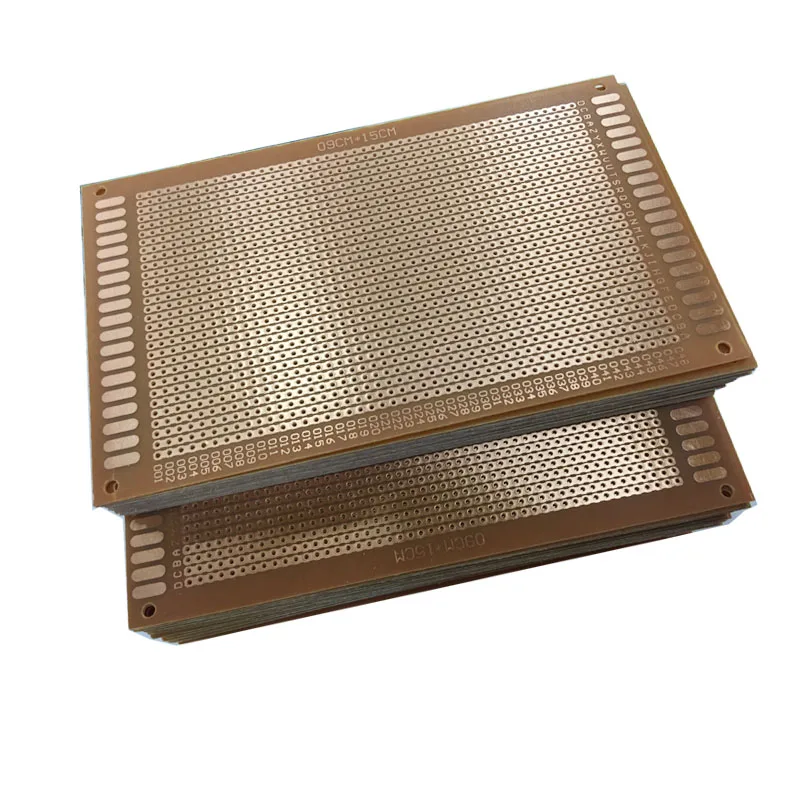 Linhas conectadas 2pcs DIY Paper Prototype PCB Universal Experiment Matrix Circuit Board Único furo 9x15cm