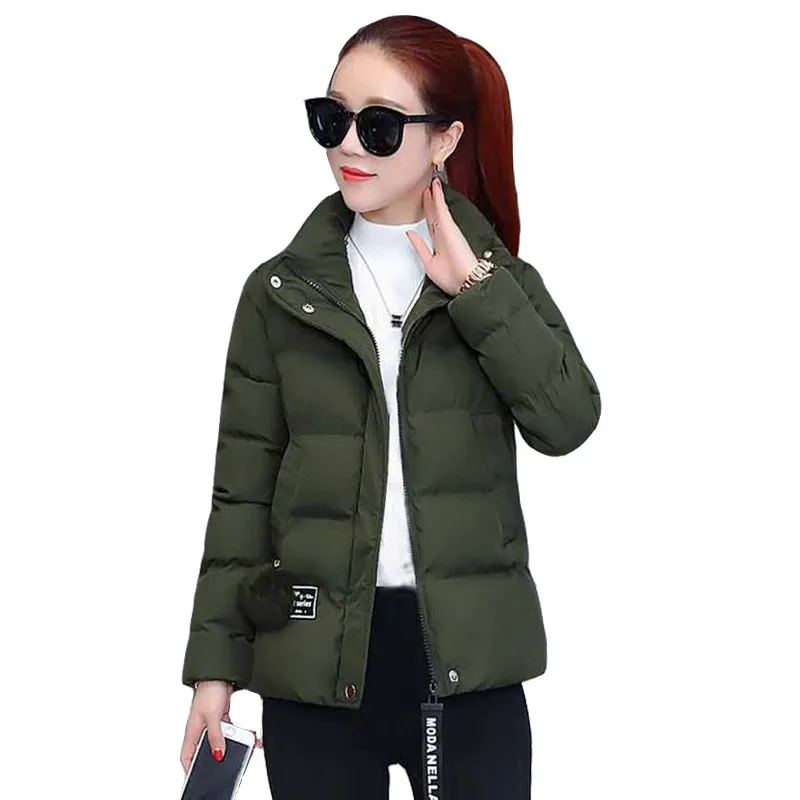 2020 New Winter Women Coat Parkas Short Jacket Casual Cotton Padded Parkas Coat Thicken Warm Female Jacket Outerwear Plus Size