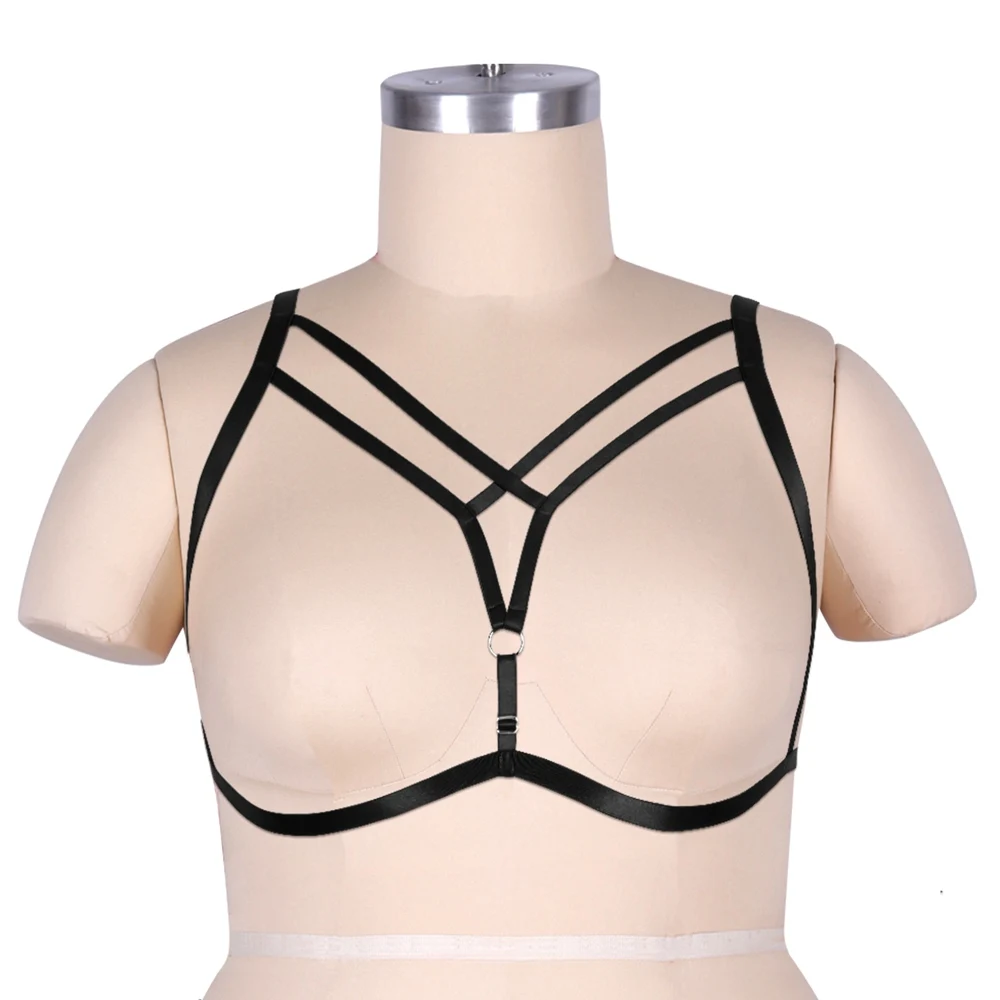 

Bondage Body Harness Plus Size Sexy Lingerie For Plump Women Tops Size Suspender Belt Garters Pole Dance Costume Accessories