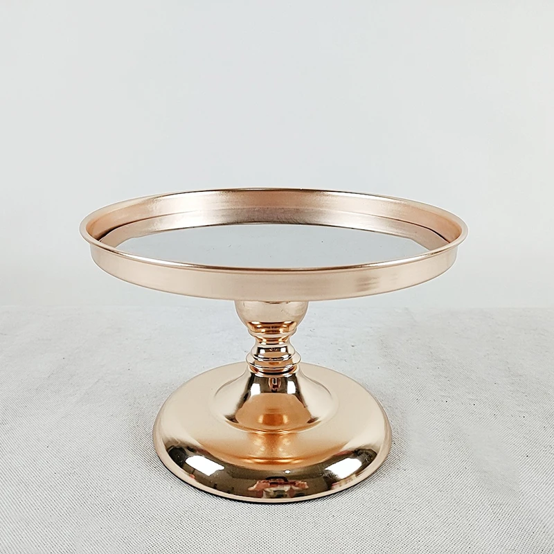 Silver&Gold  Mirror Cake Stand Electroplating Metal Cupcake  Wedding Party Dessert Table Decoration