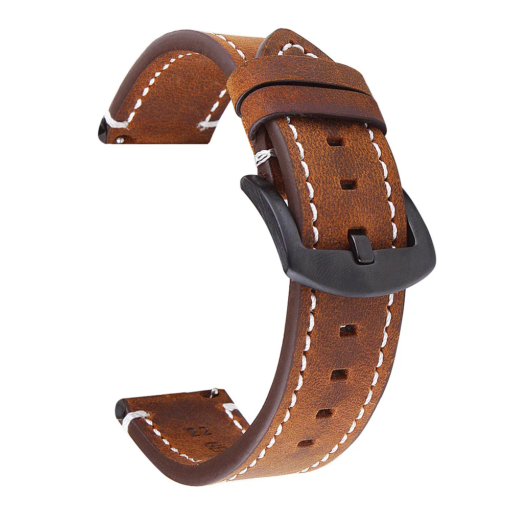 18mm 20mm 22mm Leather Watch Strap Band  Quick Release For Man Brown Black Strap Of Double sided Calf Skin iMAVEN