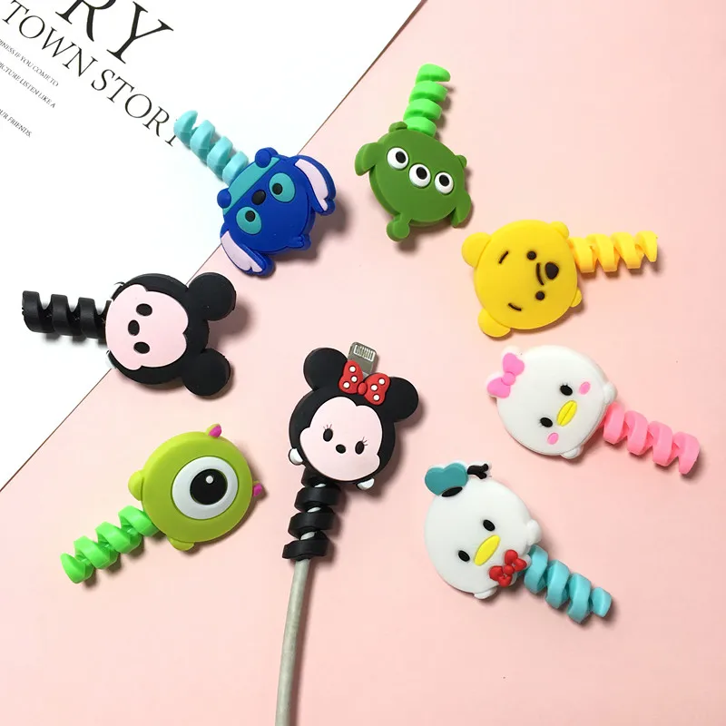 Disney Cable Protector Data Line Cord Protector Protective Case Cable Winder Cover For iPhone And Android USB Charging Cable