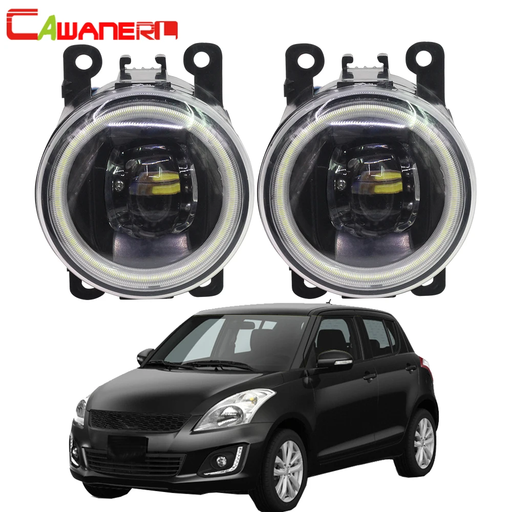 Cawaner For Suzuki Swift MZ EZ Hatchback 2005-2015 Car 4000LM LED Bulb H11 Fog Light Angel Eye Daytime Running Light DRL 12V