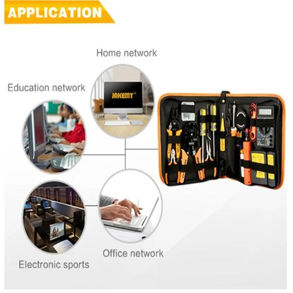 Portable LAN Network Repair Tool Kit RJ45 RJ11 RJ12 Cable Tester Repair Set Professional Network Tool Kit Dropshipping