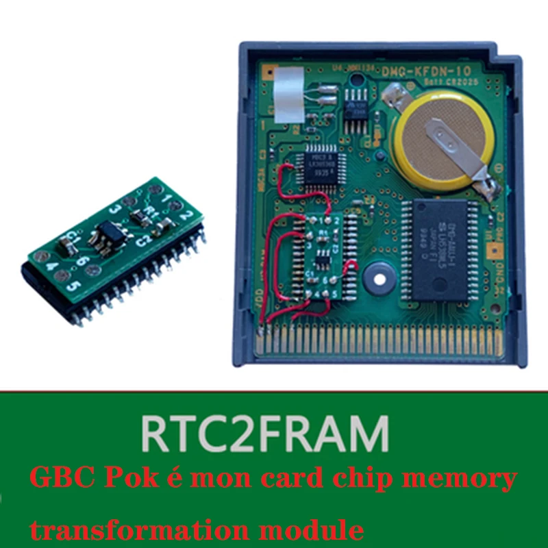 For GBC pocket gold and silver crystal genuine card clock chip memory transformation module set RTC2FRAM module