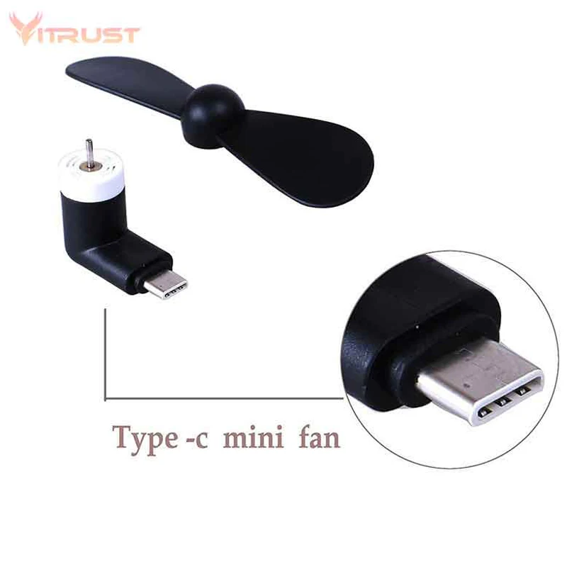 Ventilatore USB di tipo C gadget per ventole della banca di potere del telefono cellulare Mini ventole rimovibili