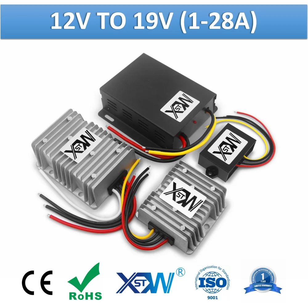 XWST Non Isolated Module 12v to 19v DC to DC Converter Step Up Boost Power Converter 19v DC Stabilizer From 1A to 28A Output