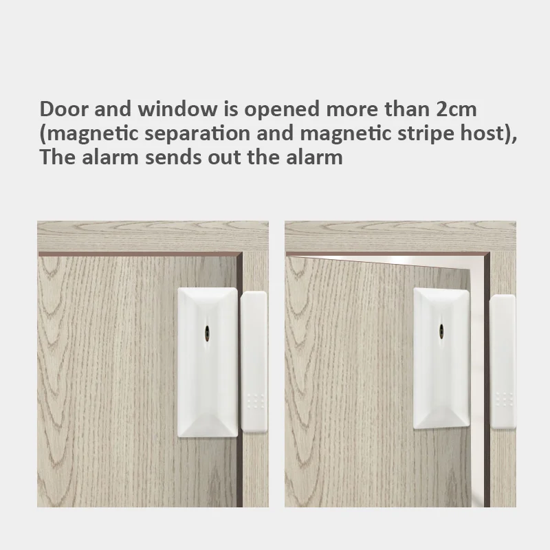 Imagem -04 - Foco Janela Porta Sensor Alarme 433mhz 868mhz Interruptor de Contato Magnético Detectando Porta Aberta Perto com Interruptor Anti-violação Md210r